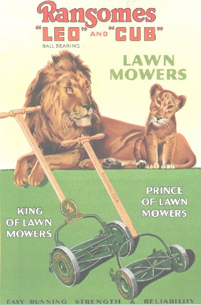 Ransomes Leo and Cub advertisement.
